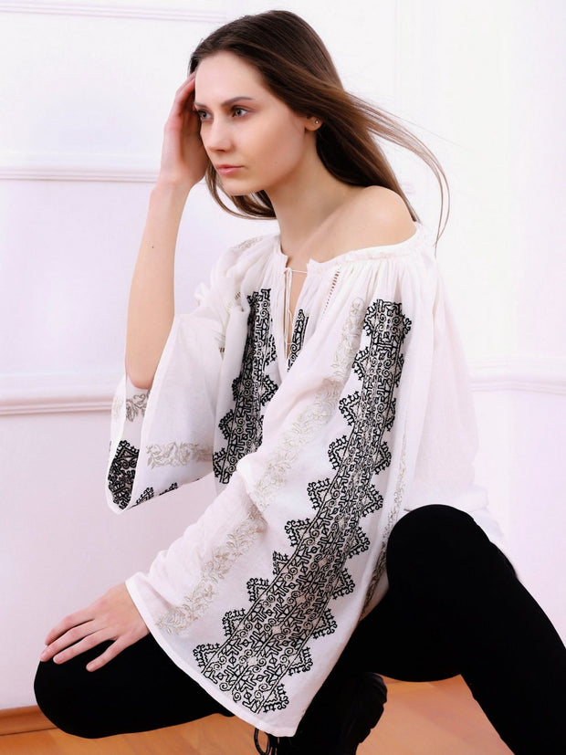 Magnifique Blouse - White-Colored Fabric