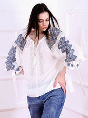 Royal Blouse - White-Colored Fabric