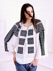 Beauty Emergence Blouse - White-Colored Fabric