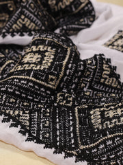 Banat Blouse - White-Colored Fabric-FLORII-XS-Black/Golden Thread
