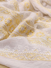 Flower Path Blouse - Ecru-Colored Fabric-FLORII-XL-Ecru/Buttery Yellow